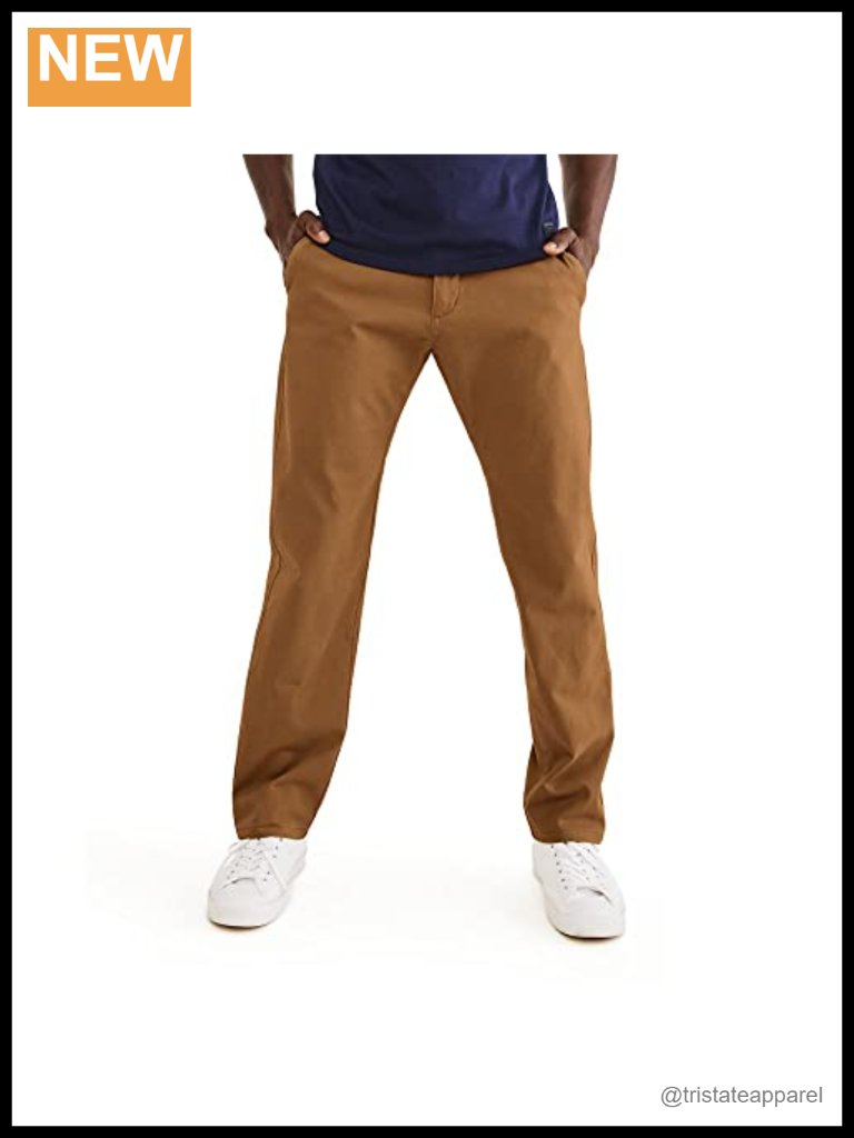 Men's Athletic Fit Chino Pants With 4-Way Stretch & Flex Waistband